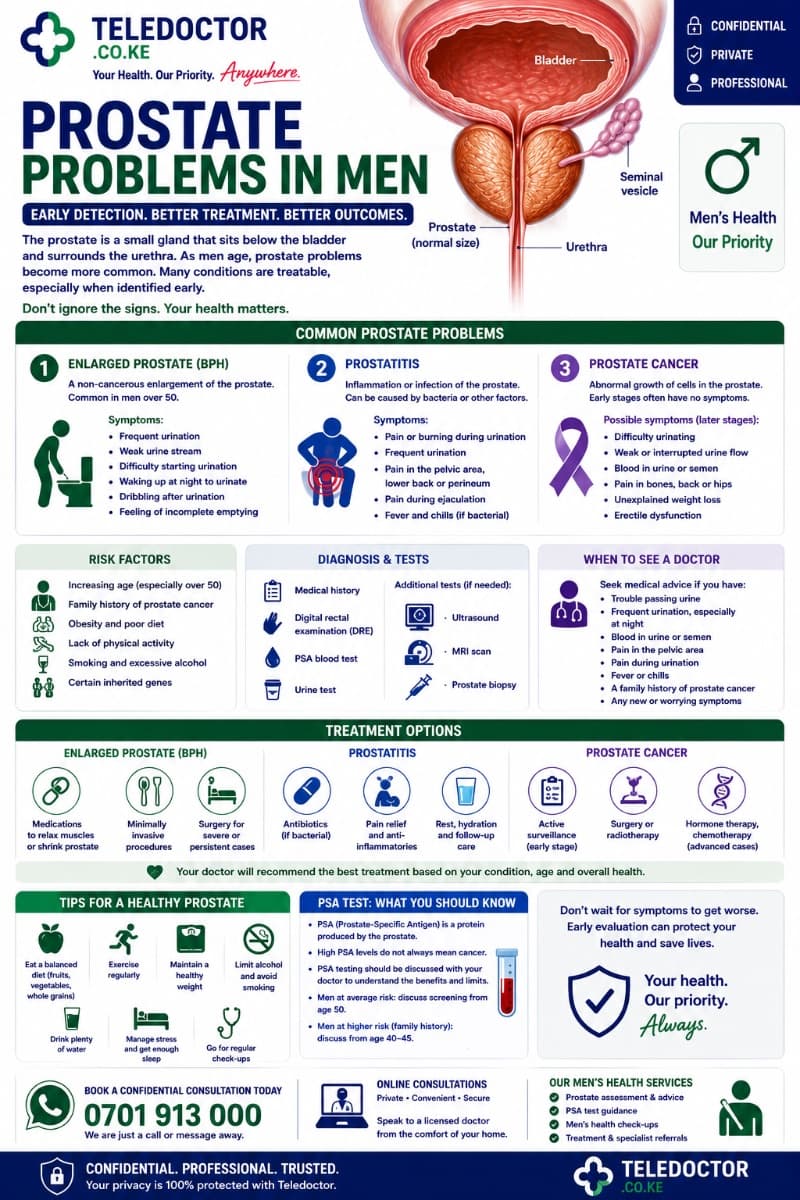 Prostate Problems in Men: Symptoms, Causes, Treatment, and When to See a Doctor