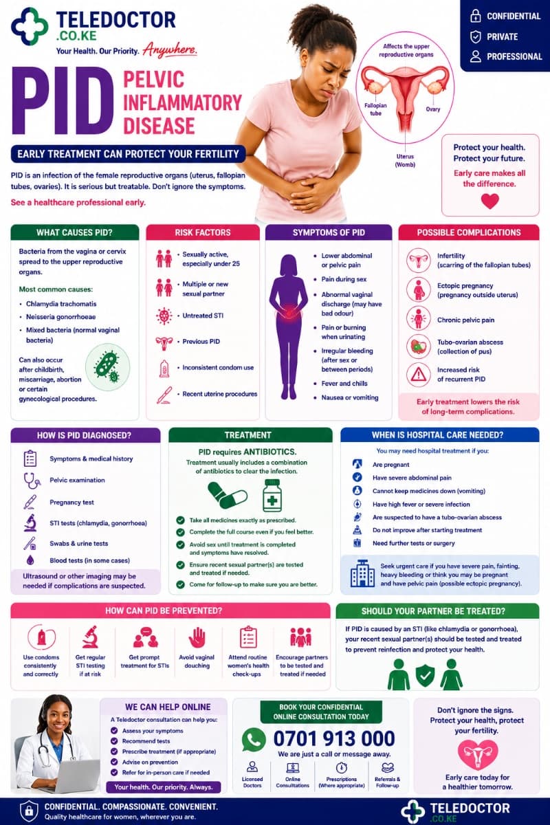 Pelvic Inflammatory Disease (PID): Symptoms, Causes, Treatment, and Prevention