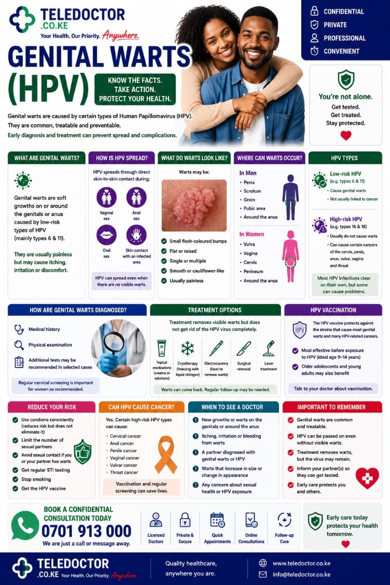 Genital Warts (HPV): Symptoms, Causes, Treatment, and Prevention